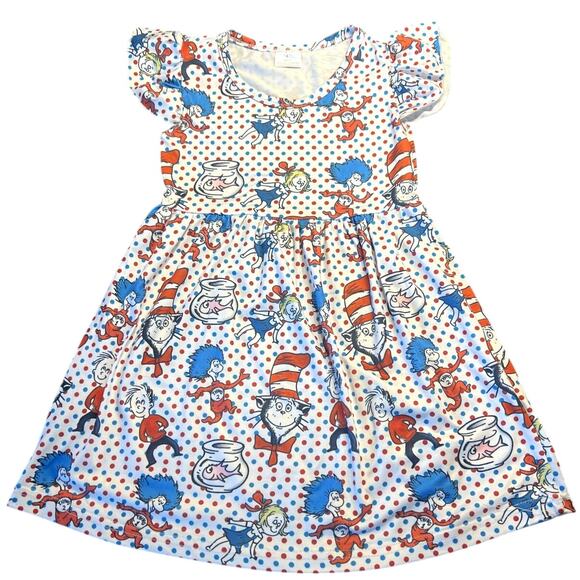 Dr. Suess Cat in the Hat Dress Size 4T Excellent Condition - Picture 1 of 6